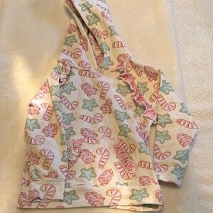 Charming Mary Festive Candy Cane and Cookie Print Hoodie